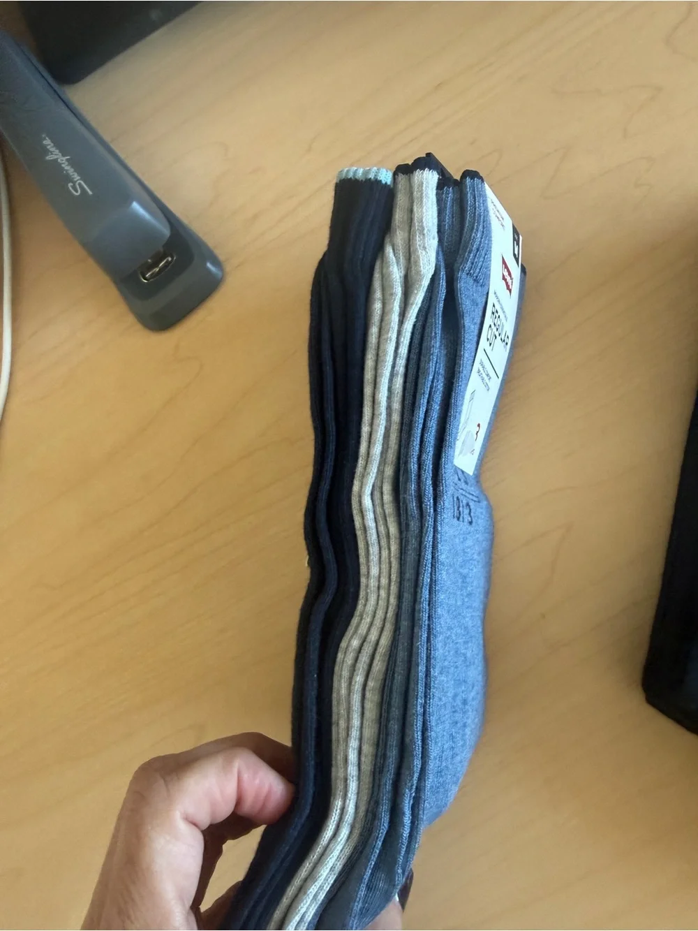 Levi's Regular Cut Crew Socks - Black & Multi Color